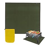 Grillbodenmatte - Camping Unter Feuerstelle Grill Matte | Feuerfestes BBQ Camping Mats | Tragbarer...