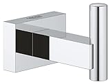 GROHE Essentials Cube - Bademantelhaken (Metall, verdeckte Befestigung, langlebige Oberfläche),...