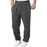txeskufosd Jogginghose Baggy Herren Lang Sporthose Breite Baumwolle Sweatpants Elastische Taille...