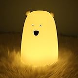 LOVERUIS LED Nachtlicht Kinder stilllicht baby lamp für Mädchen Weißer Bär nachtlicht tier...