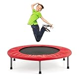 GOPLUS Faltbares Trampolin, Ø97cm Kindertrampolin klappbar bis 150kg Belastbar, Fitness Trampolin...
