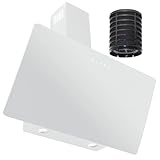 VLANO MELIA PLASM Kopffreihaube, 90 cm, weiß, Plasma-Dunstabzugshaube, Touch-Bedienung,...