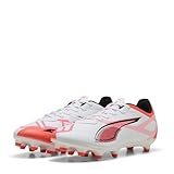 PUMA Damen Ultra 5 Play FG/AG WN's Fussballschuh, White Black-Glowing RED, 39 EU