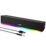 Computer-Lautsprecher, 24 W Bluetooth-Computer-Soundbar, 3,5 mm Aux-in-Computer-Lautsprecher für...
