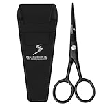 SS INSTRUMENTX bartschere männer - Professionelle Schnurrbart Haar schere für Nasenhaare,...