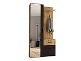Mirjan24 Garderoben-Set Jarelin, Stylishe Kompaktgarderobe mit 2 Kleiderhaken, Stangen und Ablage,...