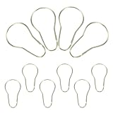 Levemolo Edelstahl Duschvorhang Haken 20 Stück Gold 7cm Kugelverschluss für Bad Schlafzimmer...