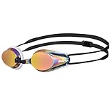 arena Tracks Mirror Unisex Wettkampf-Schwimmbrille für Erwachsene, Schwimmbrille mit Verspiegelten...