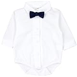 TupTam Baby Body Langarm Jungen mit Kragen – Hemdbody für Babys aus Baumwolle – Body Baby...