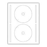 50 Bogen DIN A4 zu je 2 CD/DVD Etiketten Ø 117 = 100 bedruckbare CD/DVD-Etiketten, inkl....