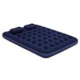 Bestway Luftbett Aerolux mit Handpumpe Double XL/Lo 203 x 152 x 22 cm, Blau