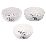 GOOFFY Dish Feeding Cartoon Bowls Dry for Pet Cute Puppy Food Water Wet Personalised Bowl Ceramic...