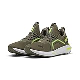 PUMA Unisex SOFTRIDE ENZO 5 Straßen-Laufschuh, Loden Green-Yellow ALERT, 40 EU