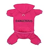 Izefia Hund Hoodie Hund Hoodies mit Taschenkleidung 4 Beine Jumpsuit Fleece Pullover Winter...