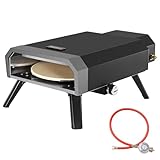 Royal Gourmet Pizzaofen Kompakt Gas-Pizzagrill inkl. Pizzastein 4 kW Gasofen mit Gasschlauch &...