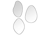 Mirrors and More Wandspiegel 3er Set mit Metallrahmen in Schwarz