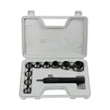 Fenteer Locher-Set, Hohlstanzer-Set, tragbares Zubehör, Handwerkzeug, Lederhandwerk, Arbeiten für...