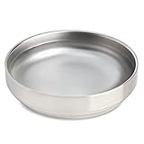 Katzennapf aus Edelstahl, breiter, Flacher Futternapf für Katzen und Katzen, Wassernapf, Breite 15...