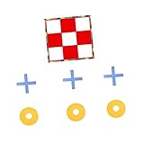minkissy Großes DREI Gewinnt Spielset mit Strapazierfähiger Matte Wetterfest und Tragbar für...