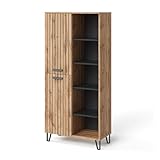 Vicco Garderobe Amber, Eiche Wotan, 80 x 172 cm mit 5 Fächern