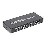 ANNJUC DisplayPort KVM Switch, 4K @ 60Hz DP USB Switcher für 2 Computer Share Tastatur Maus Drucker...