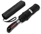 Balios® Regenschirm Mit Echtem Holzgriff -Optional | Auf Zu Automatik | Sturmfest & Windsicher |...