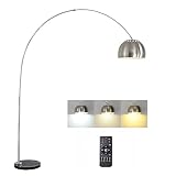ACMHNC Stehlampe Bogen, Bogenlampe Wohnzimmer Dimmbar, 12W LED Stehlampe Gebogen mit Fernbedienung,...