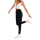 Stanpetix Damen Sweatpants mit Taschen - Jogger für Frauen Sporthosen Hosen (Schwarz,M)