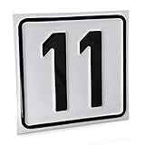 Betriebsausstattung24 Hausnummernschild Nr. 11 - Größe: 10 x 10 cm - Aluminiumschild - Farbe:...