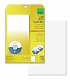 SIGEL LA525 CD-/DVD-Etiketten selbstklebend, bedruckbar, weiß, blickdicht, 50 Etiketten = 25 Blatt,...