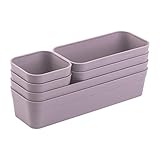 Gariella 1x Schubladen-Organizer Set Aufbewahrungs-Box Einteiler verstellbar flieder