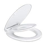 TODOT Familien-WC-Sitz, Toilettensitz mit magnetischem Kindersitz, Absenkautomatik und verstellbarem...