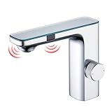 CREA Infrarot Sensor Wasserhahn Bad, Automatisch Sensor Mischbatterie Bad, Berührungsloser...