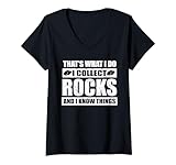 Damen Lustiger Rockhound zum Sammeln von Felsen für Frauen Geologie Rock Hounder T-Shirt mit...