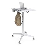 Podium, Bodenrednerpult, Vortrags- und Lehrplattform, mobiler Laptopwagen, Stehpult, Büro,...