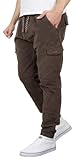 Indicode Herren Cord Hose Cargohose Sydney Baumwolle Cordhose Chino Jogger (Brown, M)