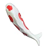 Toyvian Resin Fisch Skulptur Wanddekoration Weiß Wandkunst Wohnzimmer Schlafzimmer Kreative...