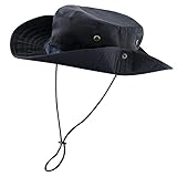 Faletony Outdoor Hut Buschhut Boonie Hat mit Kinnband Fischermütze Sonnenhut Sommerhut für Herren...