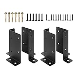 Terrassenpfeilerbasis,HolzPergola Pfostenträger Set | Robustes 4-teiliges Trägersystem Für...
