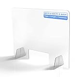 Schreibtisch Trennwand mit Durchreiche Schutzwand Tischaufsatz Transparent Acryl für Nagelstudio...