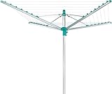 Leifheit Wäschespinne Linomatic 400 Easy, Leineneinzug für saubere Wäsche, Wäscheschirm mit...