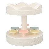 Respicefinem Rotating Dessert Machine Automatic Double Layer Dessert Display Stand Ideal for Dessert...