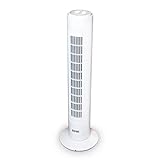 ROWI Turmventilator 74cm hoch | weiss | 3 Stufen, Oszillationsmodus, kompaktes schlankes Design,...