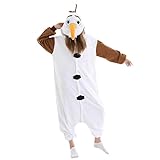 SIYUE Relaxo Kostüm Olaf Onesie Jumpsuit Tier Relax Kostuem Damen Herren Pyjama Fasching Halloween...