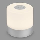 BRILONER - Mini LED Tischlampe kabellos mit Touch, dimmbar in Stufen, warmweiße Lichtfarbe,...