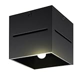 Deckenspot eckig schwarz Aufbau-Deckenstrahler Aufbauspot Flur, Lichteffekt, Aluminium, 1x G9, LxH...