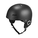 Skihelm für Herren und Damen, Snowboardhelm für Skateboarden, Klettern, Radfahren, Schwarz, L