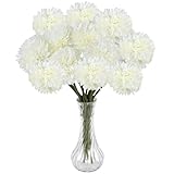 Haocjanc 12 Stück Künstliche Hortensie, Weiß Hortensien Kunstblumen, 30cm Länge Künstliche...