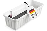Alpfa Blumenkasten 80 cm weiß mit Wasserspeicher Made IN Germany