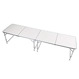 TEmkin Aluminium-Campingtische, zusammenklappbarer Picknicktisch, höhenverstellbarer Gartentisch,...